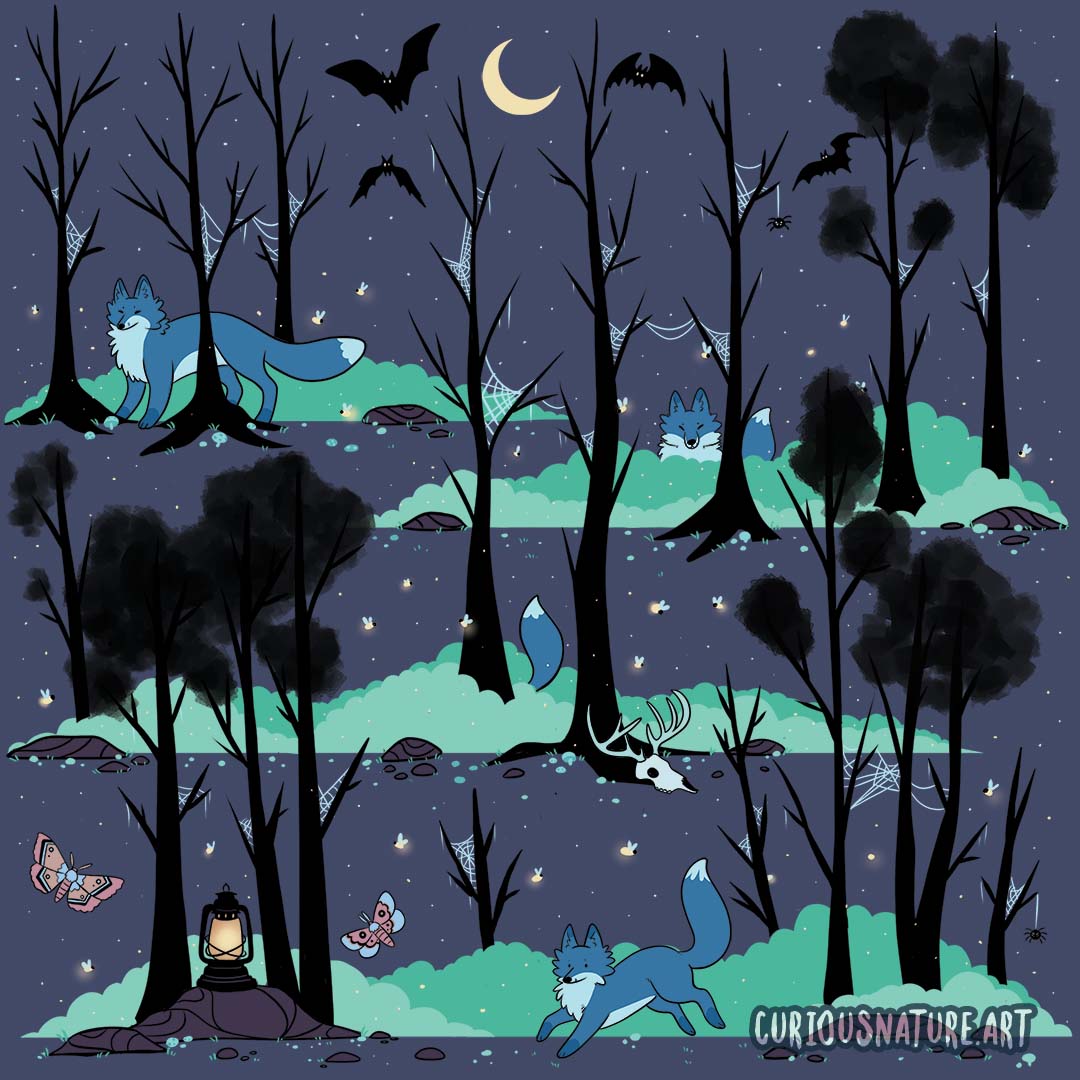  Yuaruo Halloween Fantasy Forest Canvas Wall Art, Magic