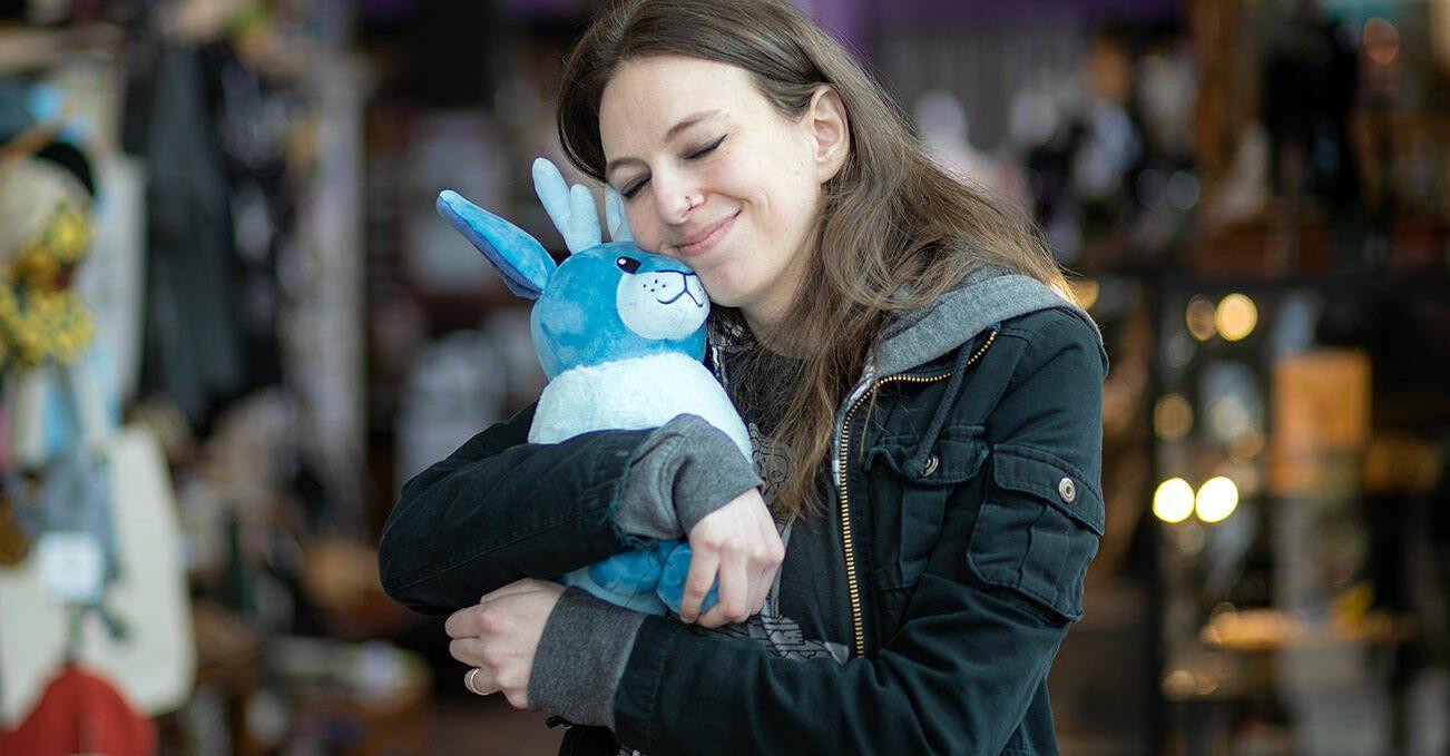 Blue Moon Jackalope • Glow in the Dark Plushie