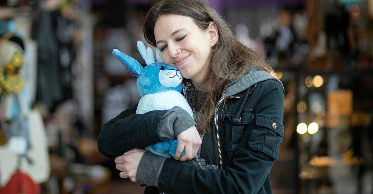 Blue Moon Jackalope • Glow in the Dark Plush Toy