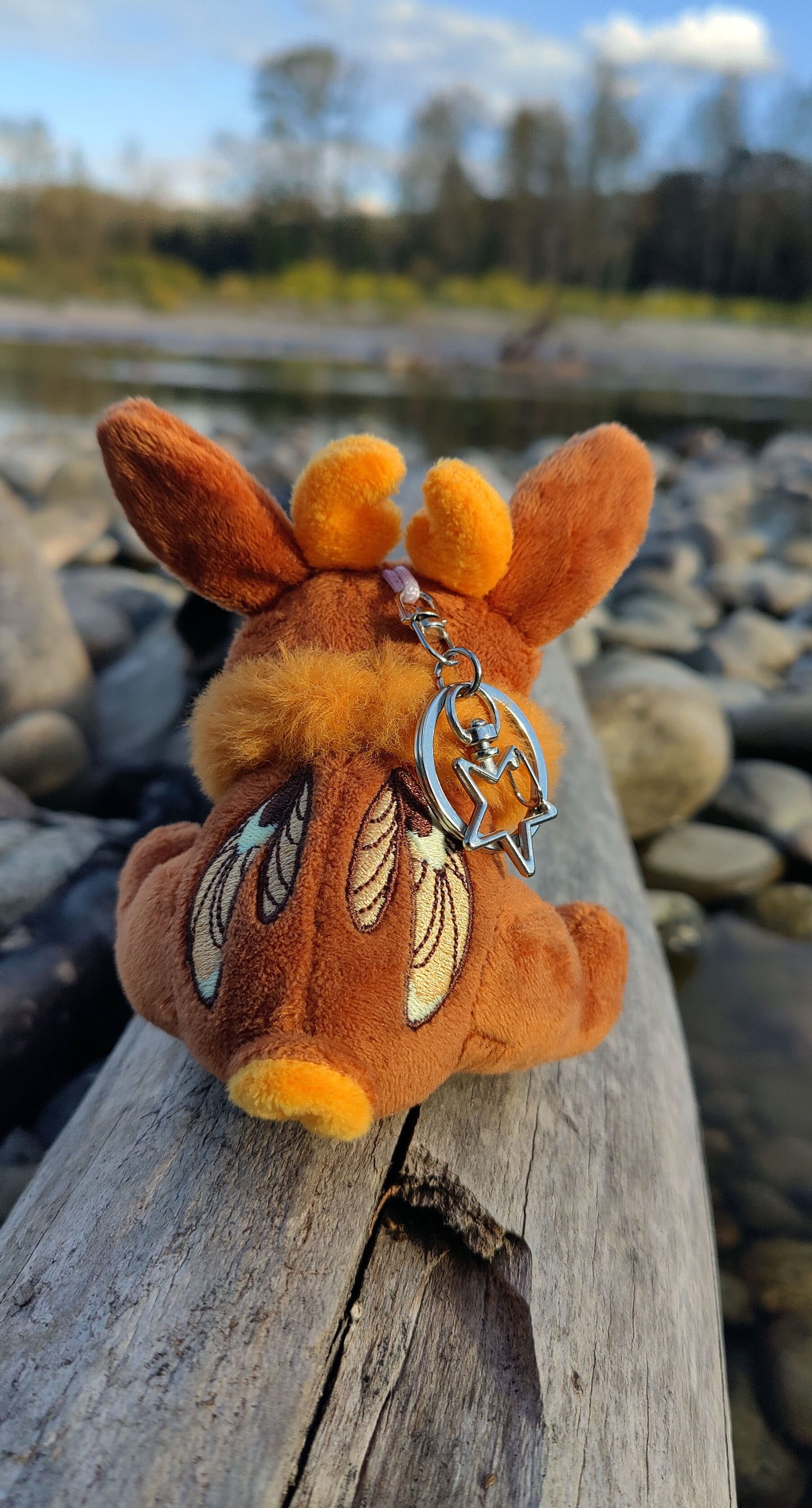 Mini Moon Jackalope • Glow in the Dark Keychain Plushies