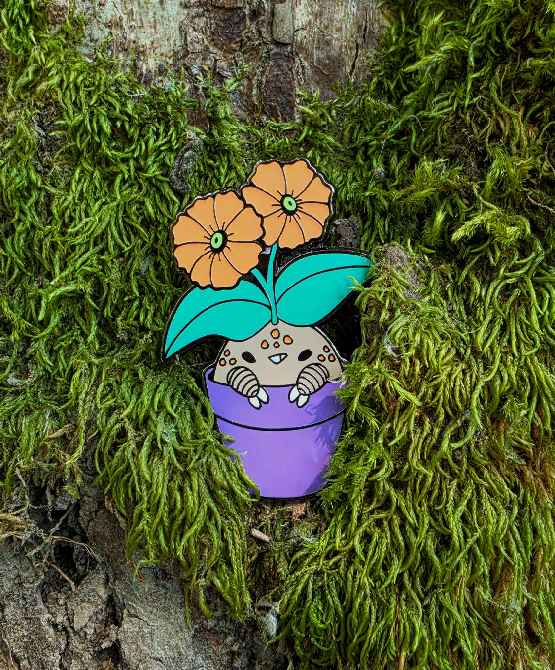 Flower Buds • Glow in the Dark Enamel Pin