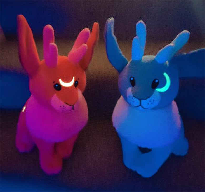 Blood Moon Jackalope • Glow in the Dark Plushie