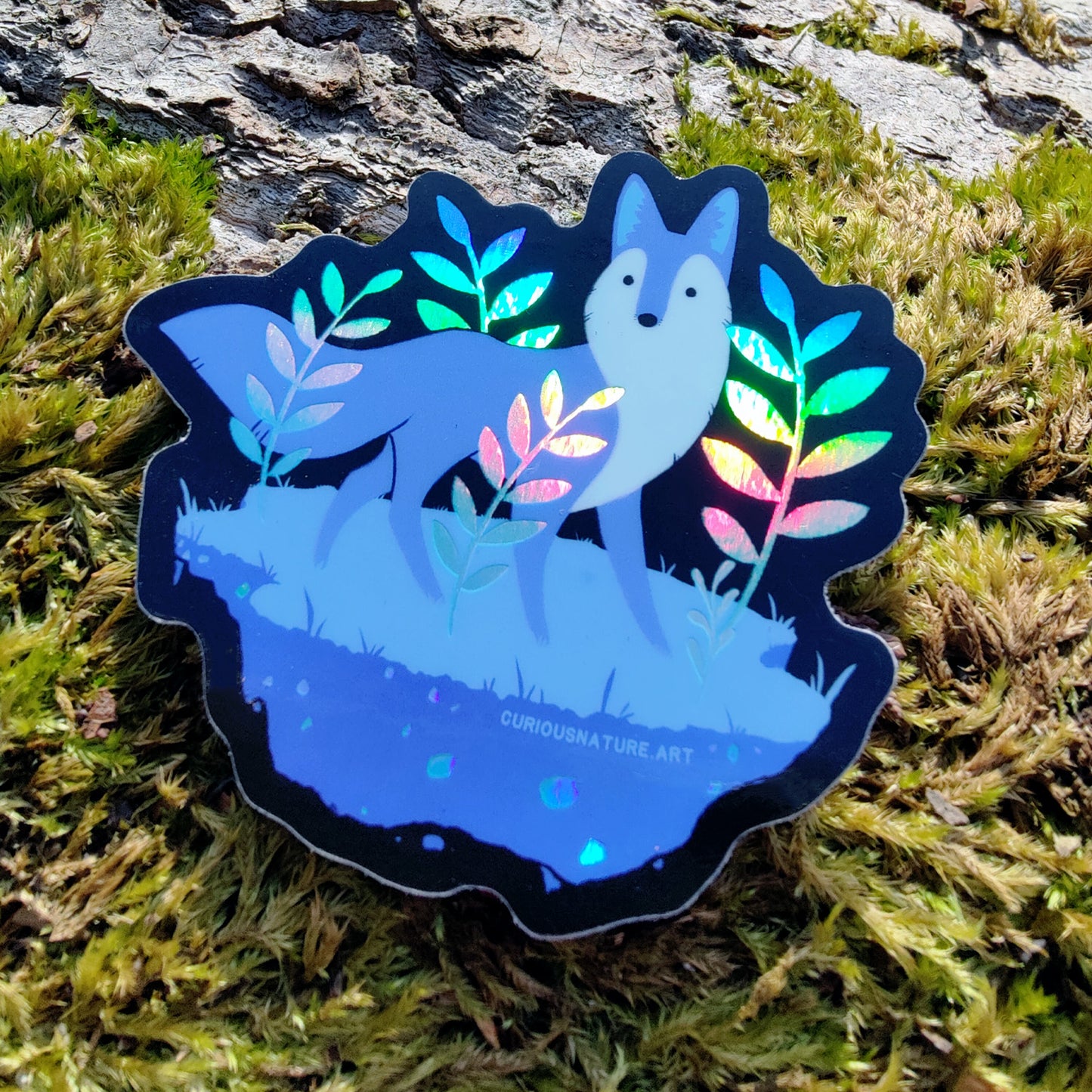 Lost Fox • Holographic Vinyl Sticker