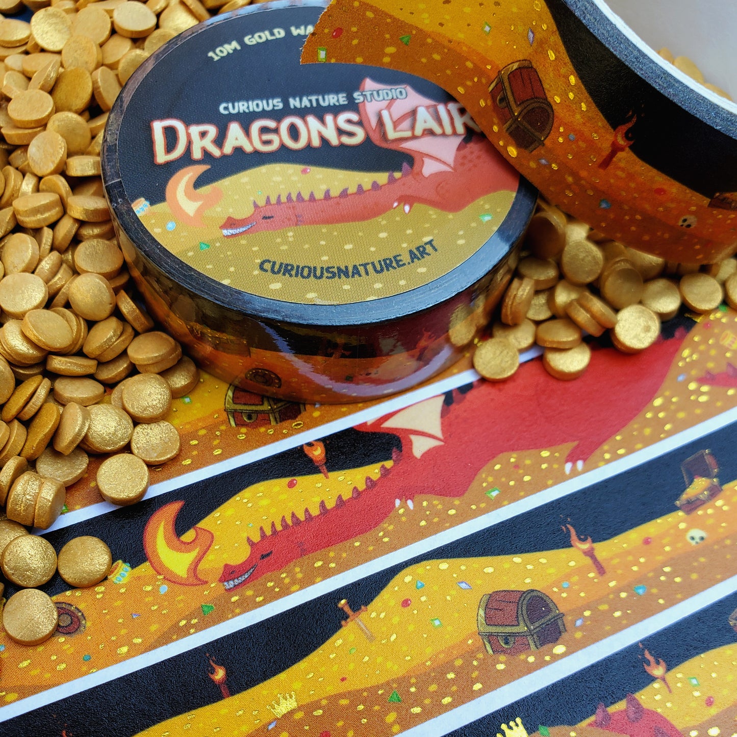 Dragons Lair • Gold Foil Washi Tape