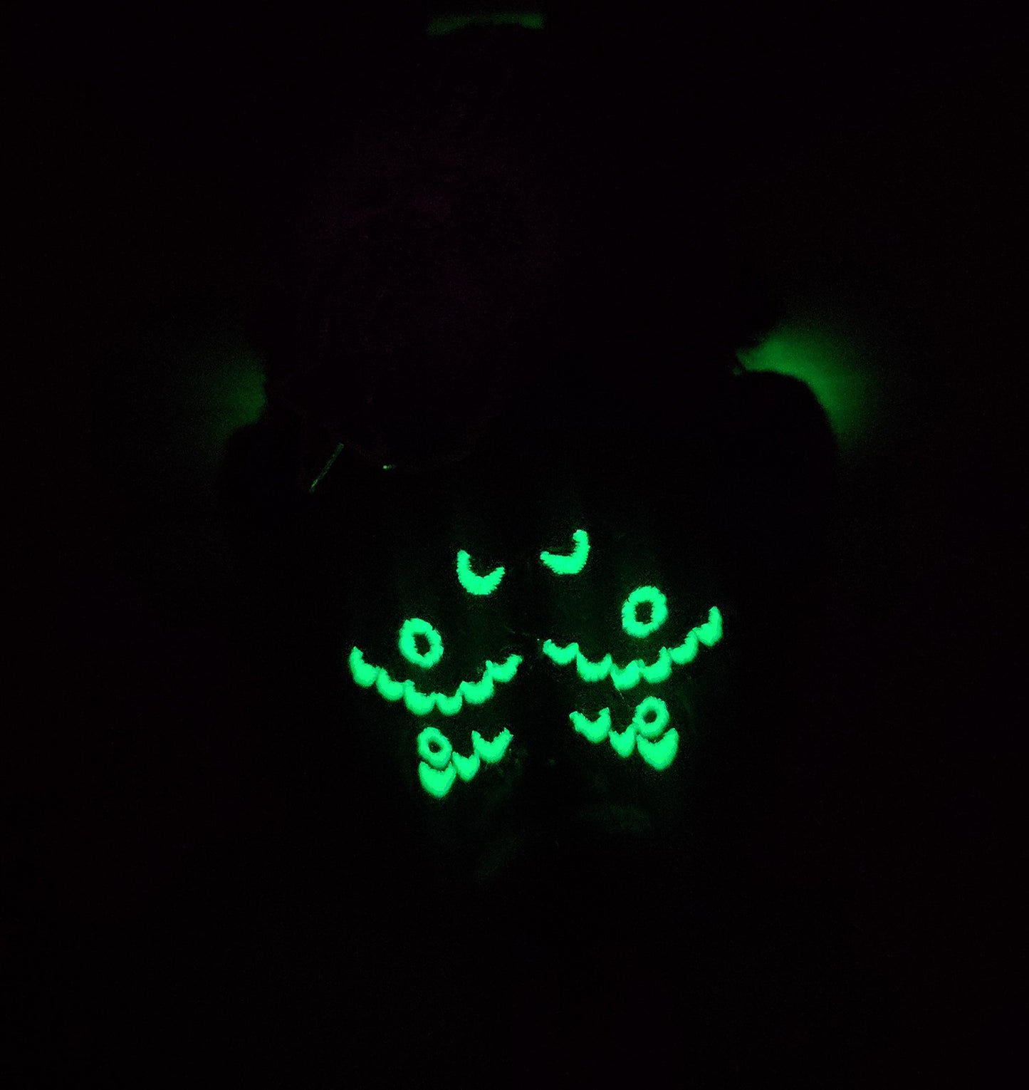 Mini Black Moon Jackalope • Glow in the Dark Keychain Plushie