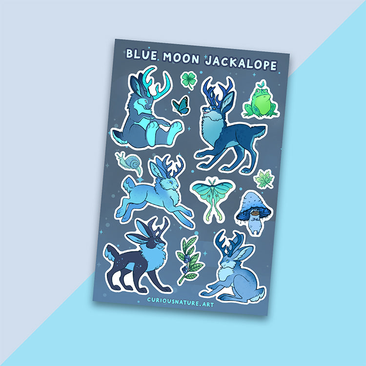Blue Moon Jackalope • Sticker Sheet