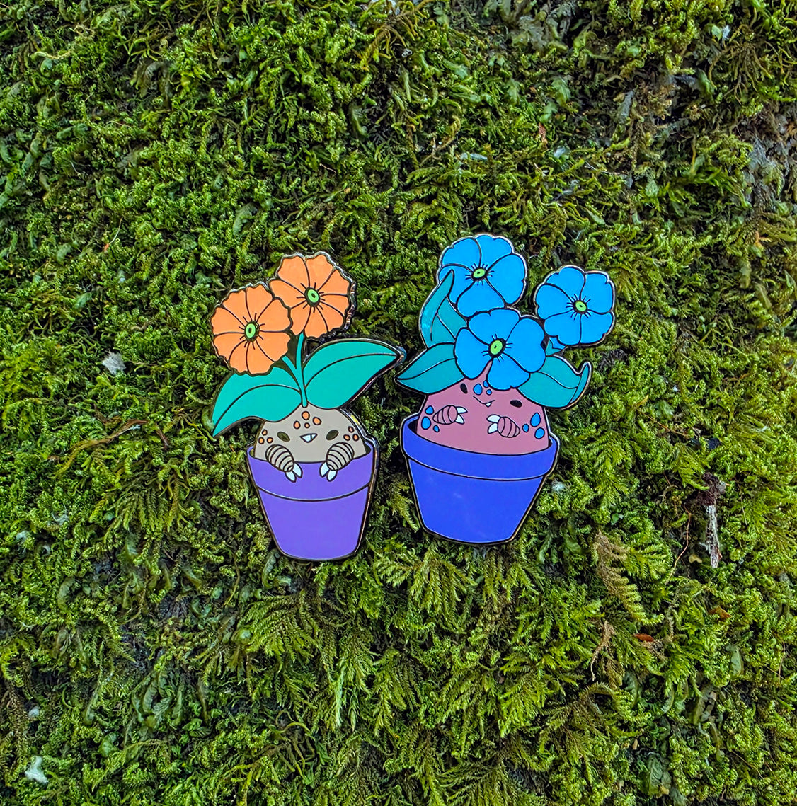 Flower Buds • Glow in the Dark Enamel Pin