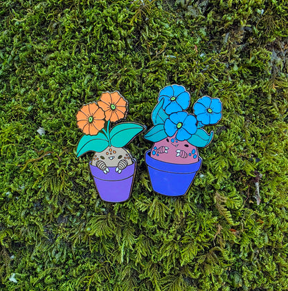 Flower Buds • Glow in the Dark Enamel Pin