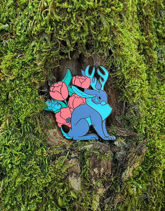Flower Jack • Glow in the Dark Enamel Pin