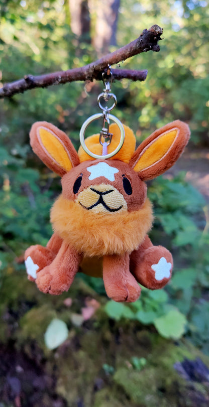 Mini Havest Moon Jackalope • Glow in the Dark Keychain Plushie