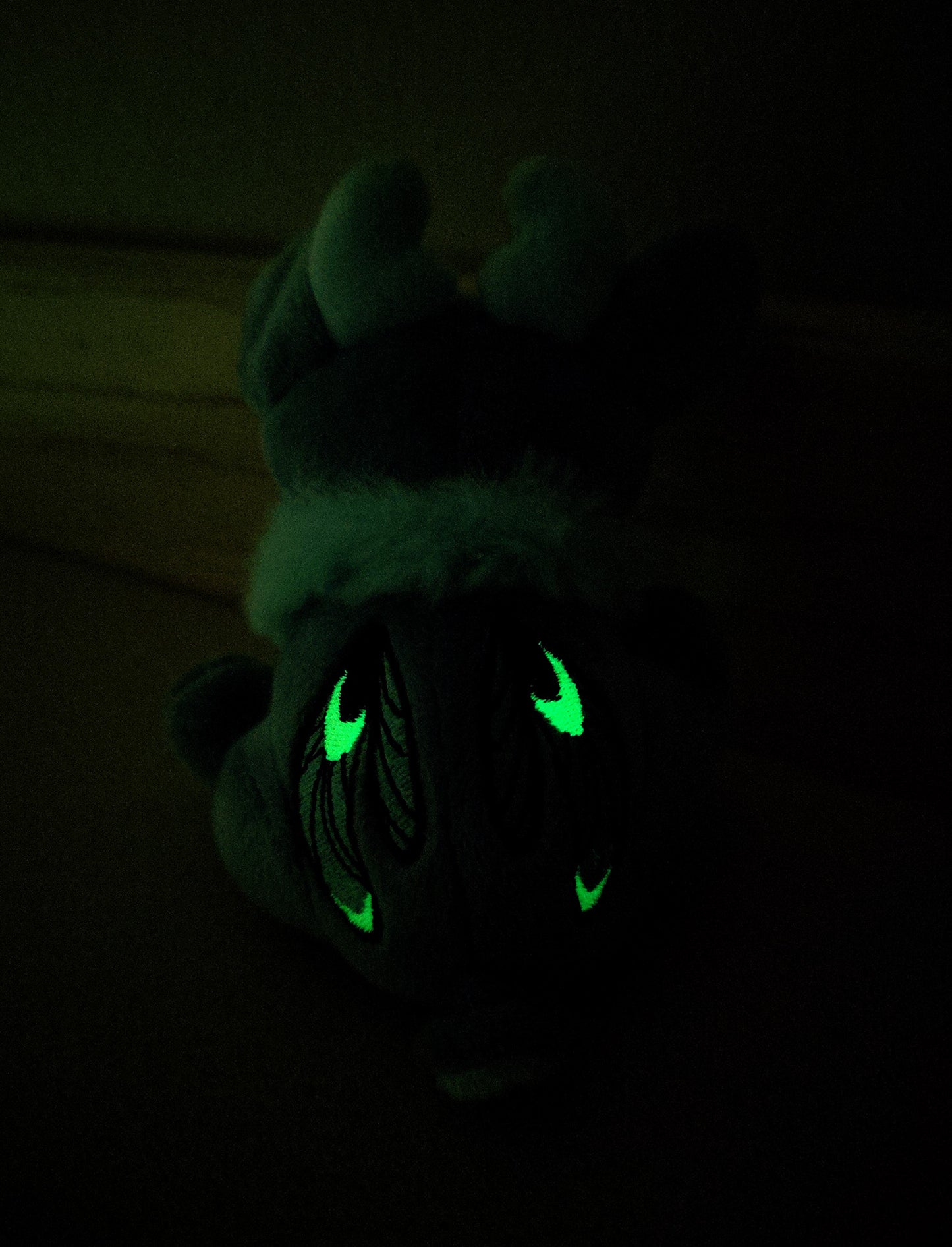 Mini Blue Moon Jackalope • Glow in the Dark Keychain Plushie