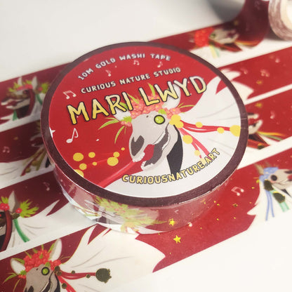 Mari Lwyd • Gold Foil Washi Tape