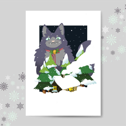 Jólakötturinn the Yule Cat • Holiday Greeting Cards