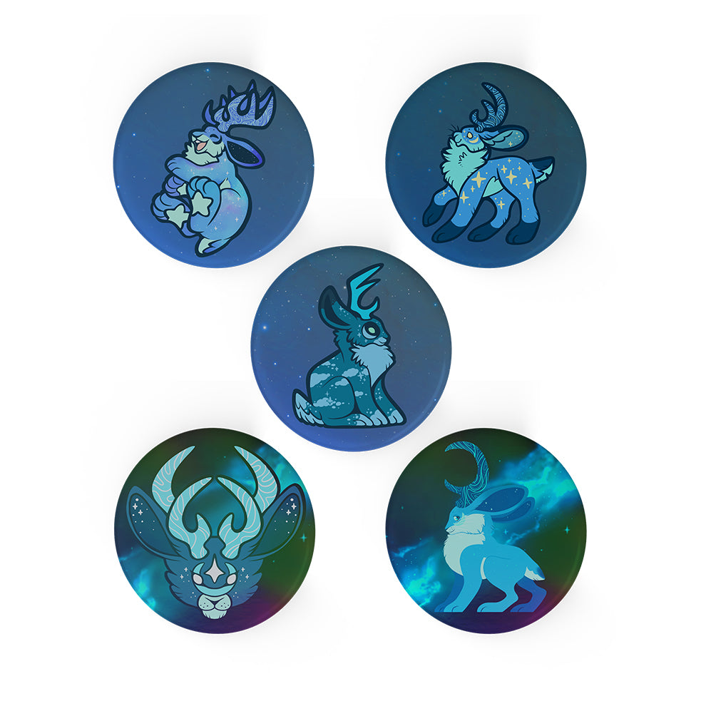 Blue Moon Jackalope • Button Set